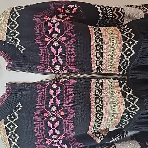 Nwt Free People Cozy Cabin Jumper Blk Lg - Picture 6 of 9